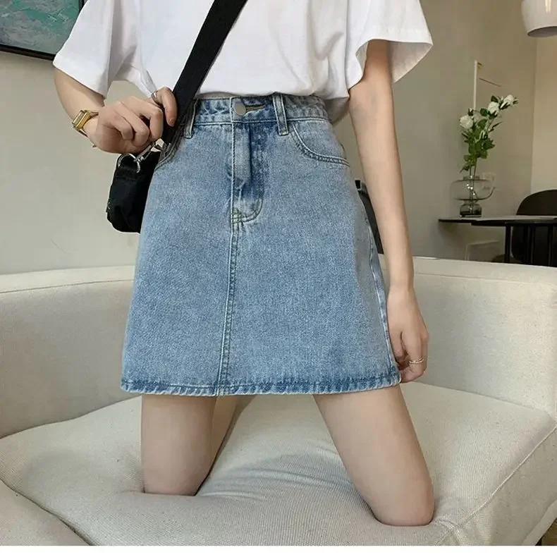 Summer Denim Short Skirt for Women High Wiast Sexy Tight Bag Hip Skirts Lady Slim Fit Y2K Female Short Jeans Skirts DURIKIES