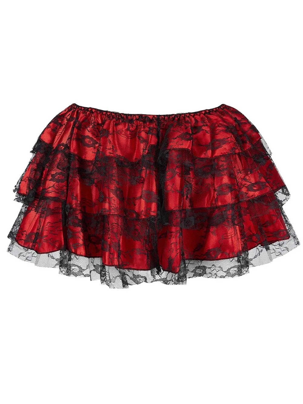 Promotion New Black Mesh Ruffles 3 Layers Adult Women Pettiskirt Tutu Party Dance Mini Skirt Performance Clothes