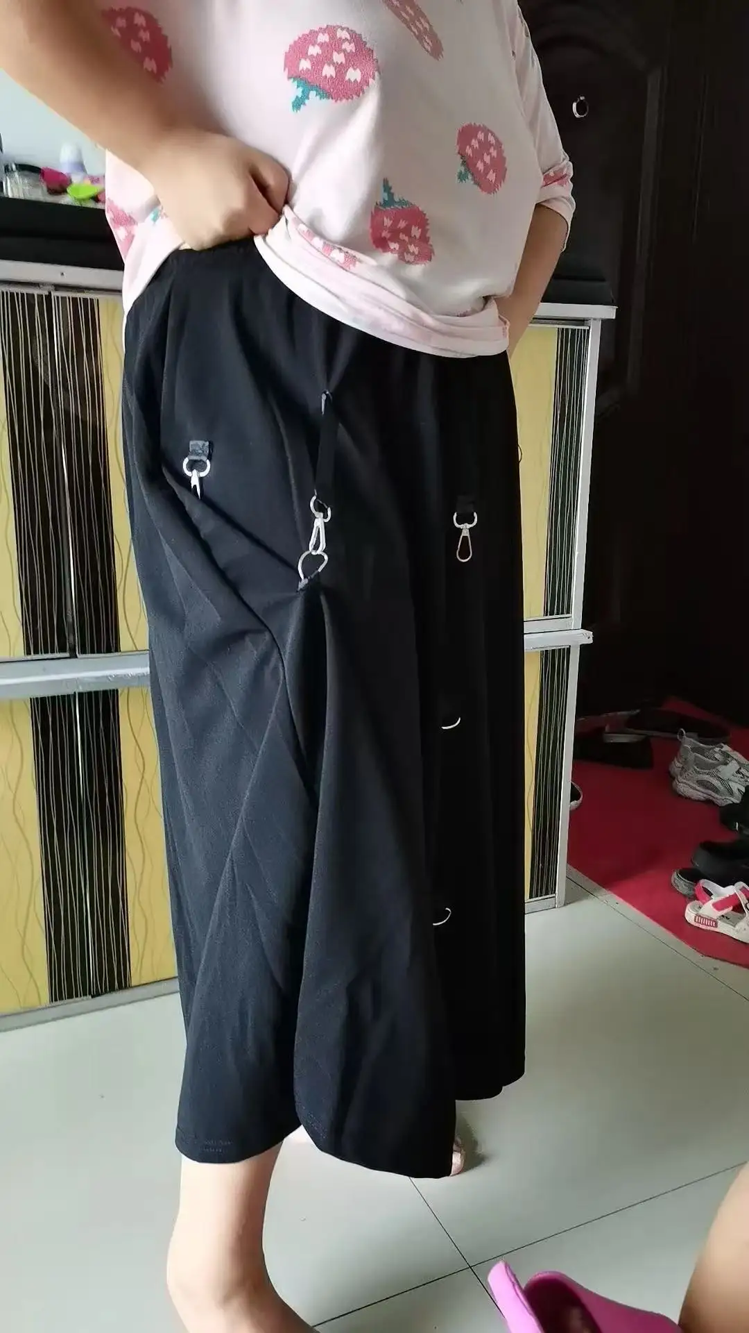 New 2025 Black Skirts Women Harajuku Punk Style High Waist Buckle Irregular Gothic Skirt Woman Hip Hop Streetwear Female