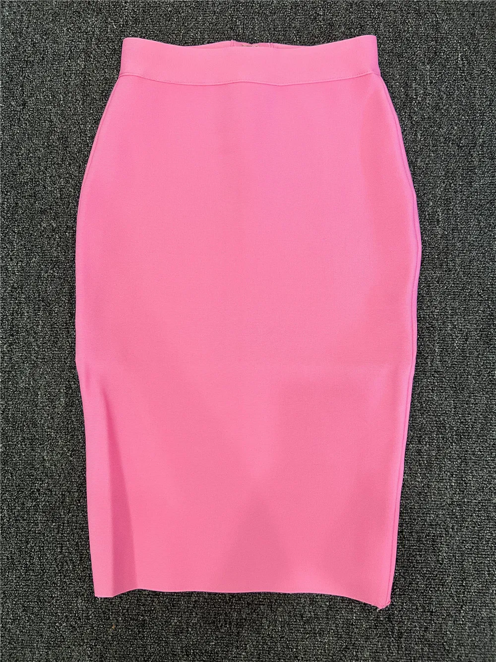 60CM Knee Length Summer Bandage Skirts For Women Candy Color Bodycon Pencil Skirt Ladies Elegant Office Business Formal XL XXL