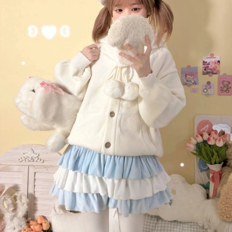 Japanese Contrast Color Patchwork Sweet Women Skirts Y2k Aesthetic A-line Ruffled Mini Skirt Harajuku Cute Wing Grunge Faldas