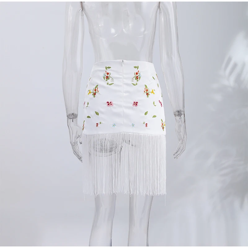 Embroidery Tassels Wrap Women's Maxi Skirt Lady's High Waist Skirt Casual Loose Long Skirts 2026 New for Holiday Party Commute