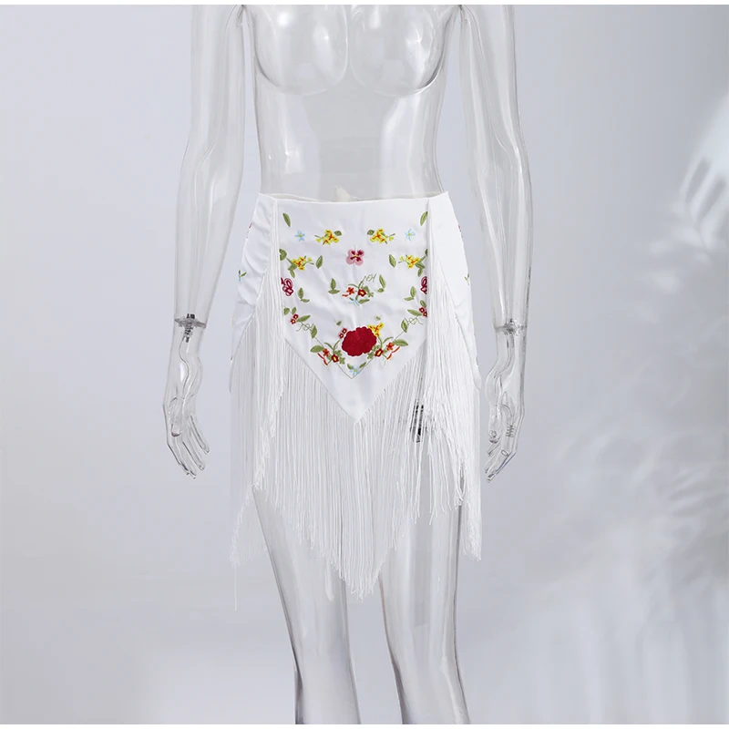 Embroidery Tassels Wrap Women's Maxi Skirt Lady's High Waist Skirt Casual Loose Long Skirts 2026 New for Holiday Party Commute