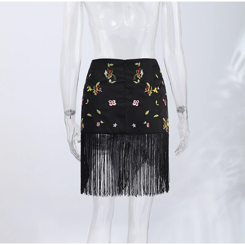 Embroidery Tassels Wrap Women's Maxi Skirt Lady's High Waist Skirt Casual Loose Long Skirts 2026 New for Holiday Party Commute