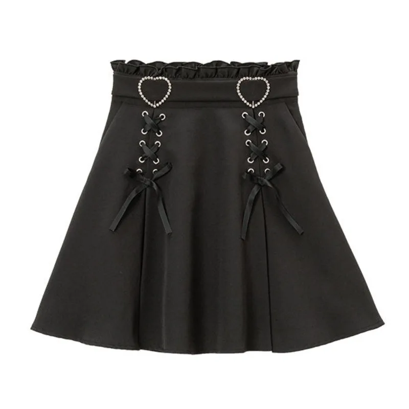2025 Faldas Mujer De Moda Japanese Y2K Skirts for Women High Waist A-line Summer Tunic Jupe Bandage Fashion Pleated Mini Skirt