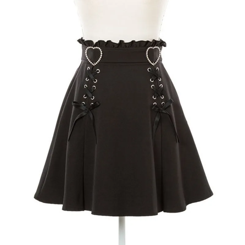 2025 Faldas Mujer De Moda Japanese Y2K Skirts for Women High Waist A-line Summer Tunic Jupe Bandage Fashion Pleated Mini Skirt