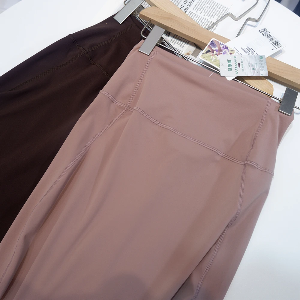 LULU FLORA Hip Hugging Skirt, Half Body Skirt, High Elasticity, High Waist Yoga, Spring and Summer Mid Length, Retro Nude Style