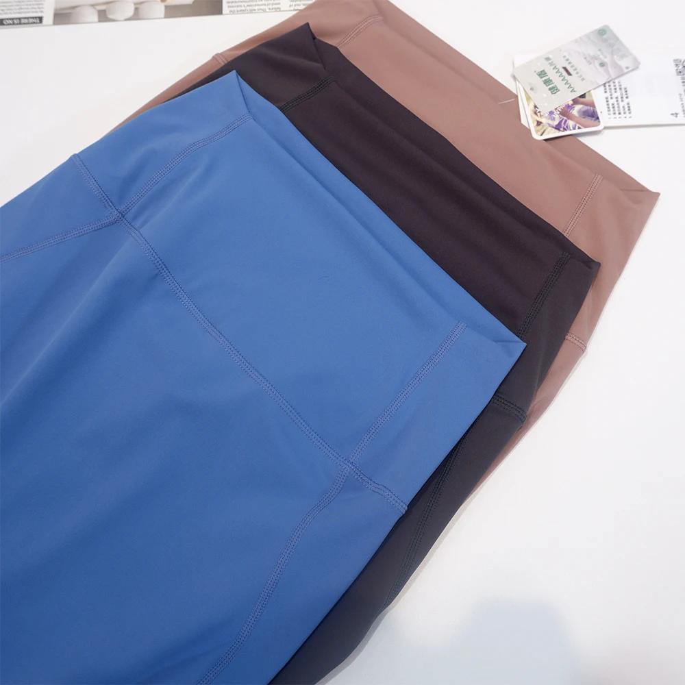 LULU FLORA Hip Hugging Skirt, Half Body Skirt, High Elasticity, High Waist Yoga, Spring and Summer Mid Length, Retro Nude Style