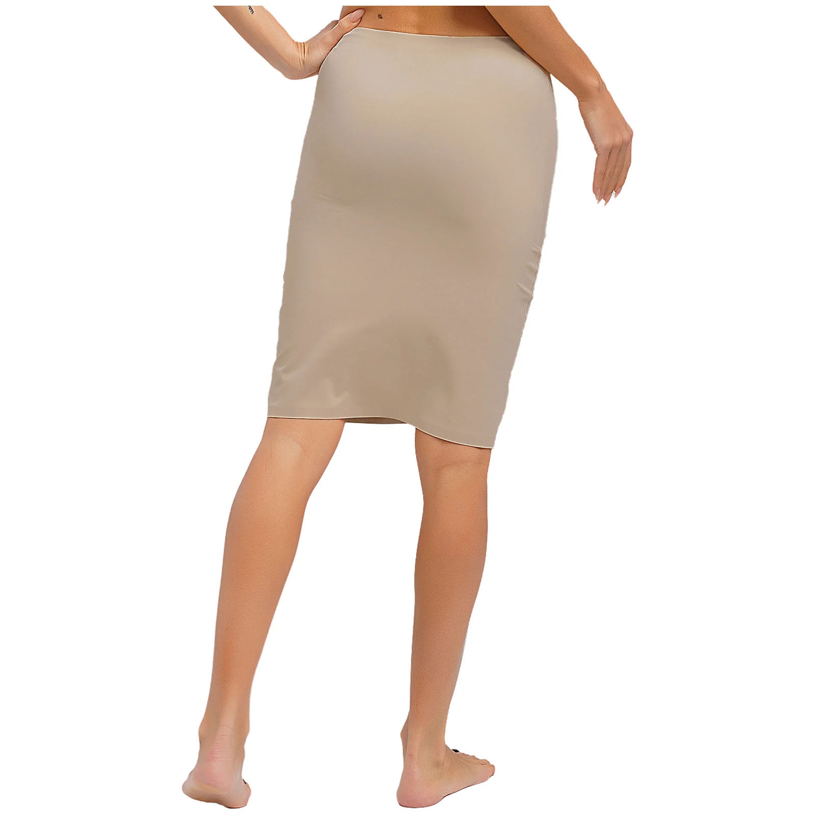Sexy Women Tummy Control Body Shaper Skirt High Waist Shaperwear Underdress Seamless Plain Color Tight Fitting Shaper Skirt