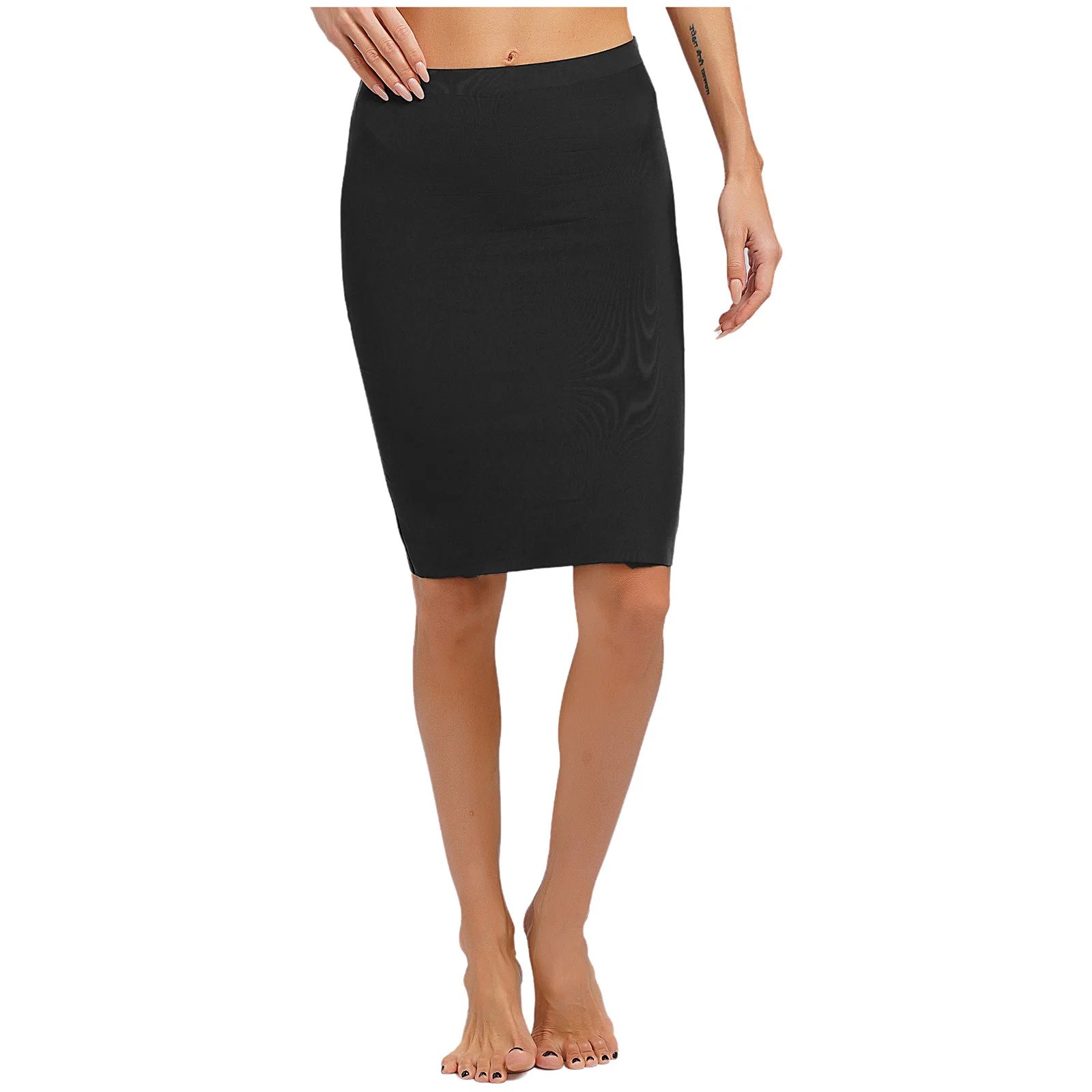 Sexy Women Tummy Control Body Shaper Skirt High Waist Shaperwear Underdress Seamless Plain Color Tight Fitting Shaper Skirt