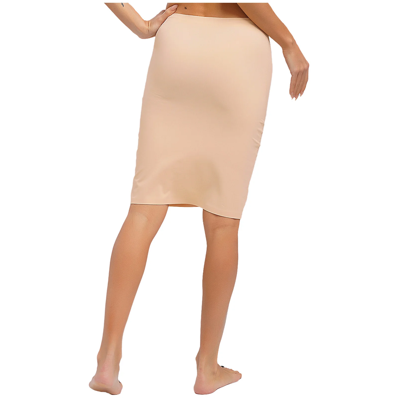 Sexy Women Tummy Control Body Shaper Skirt High Waist Shaperwear Underdress Seamless Plain Color Tight Fitting Shaper Skirt