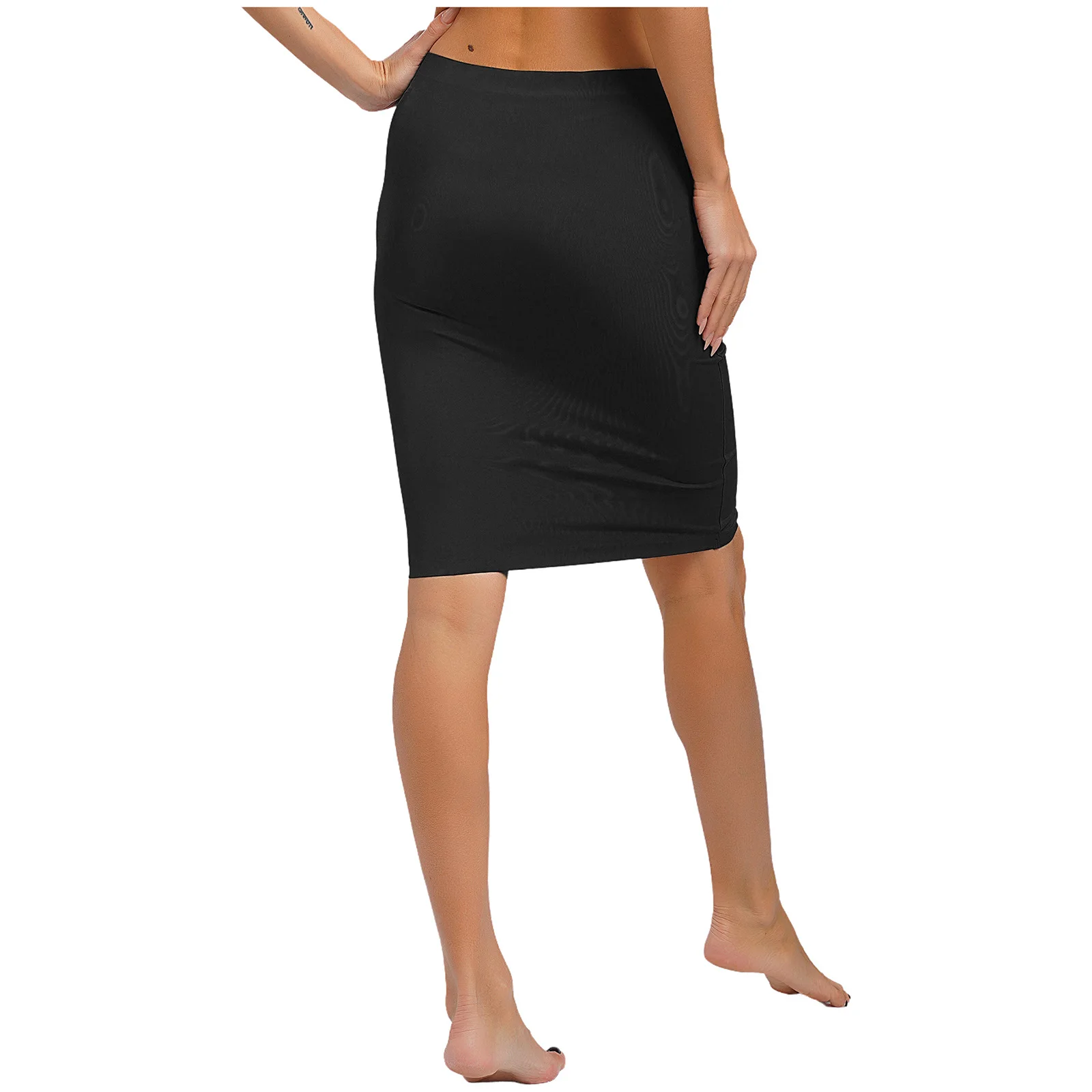 Sexy Women Tummy Control Body Shaper Skirt High Waist Shaperwear Underdress Seamless Plain Color Tight Fitting Shaper Skirt