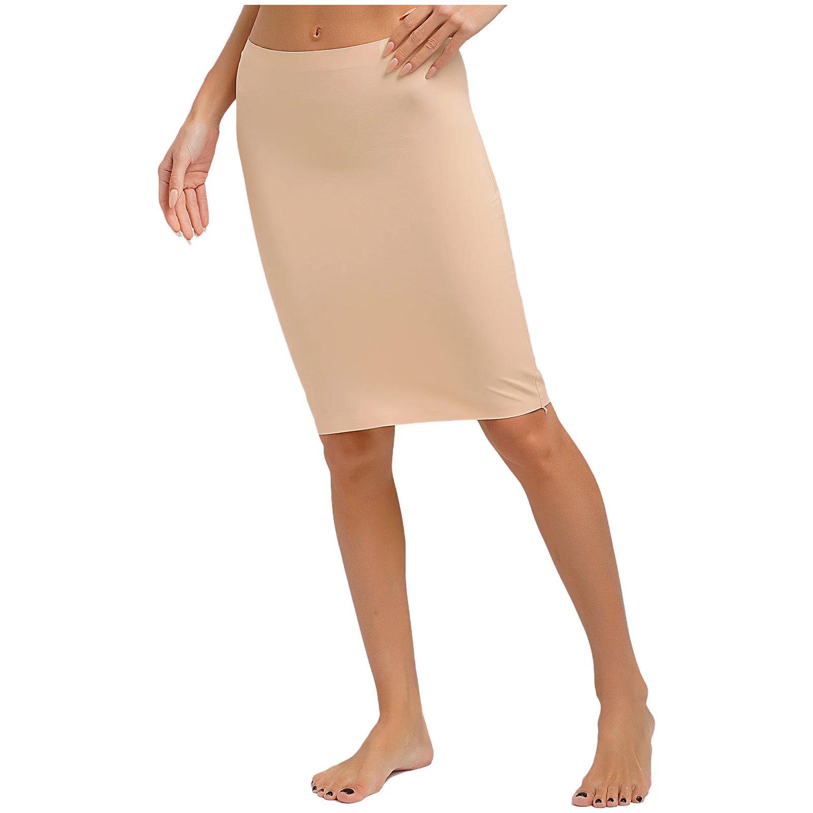 Sexy Women Tummy Control Body Shaper Skirt High Waist Shaperwear Underdress Seamless Plain Color Tight Fitting Shaper Skirt