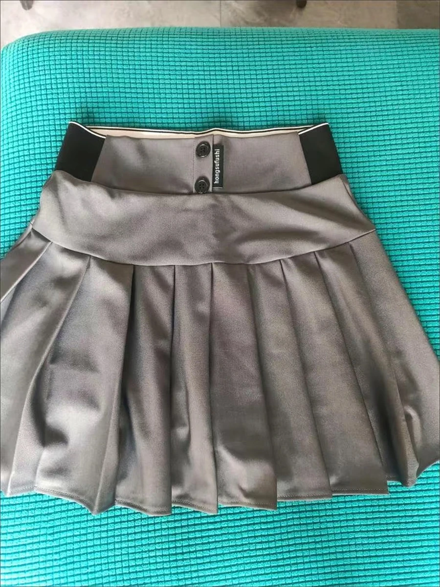 Streetwear High Waist Mini Pleated Skirts Women Korean Preppy Style Chic Short Faldas Elegant Black Safety Lined Tennis Saia
