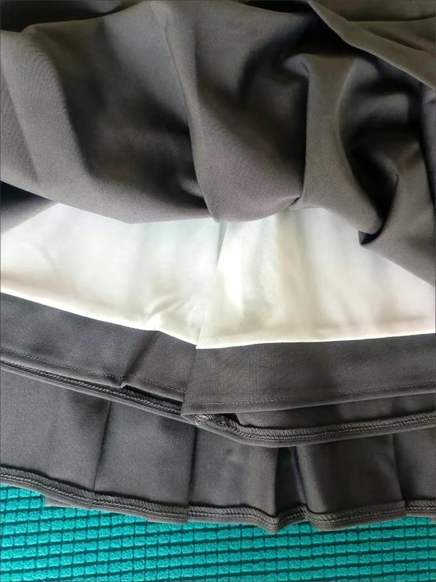 Streetwear High Waist Mini Pleated Skirts Women Korean Preppy Style Chic Short Faldas Elegant Black Safety Lined Tennis Saia