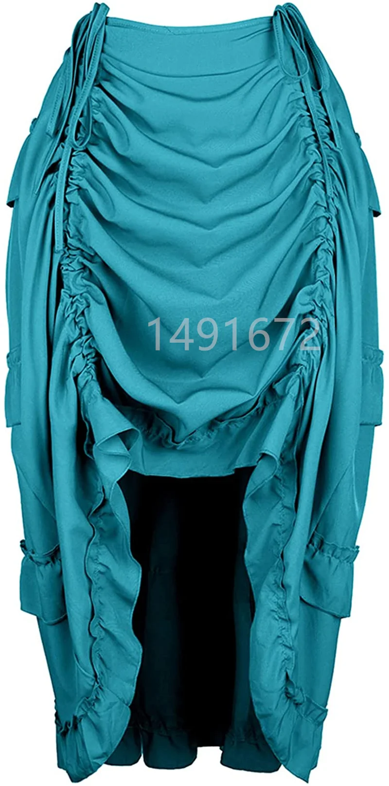 Women Skirt Fashion Sexy Slim Long High Low Shirring Pleated Corset Bustier With Skirts Steampunk Gothic Punk Vintage Plus Size