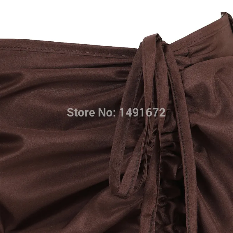 Women Skirt Fashion Sexy Slim Long High Low Shirring Pleated Corset Bustier With Skirts Steampunk Gothic Punk Vintage Plus Size