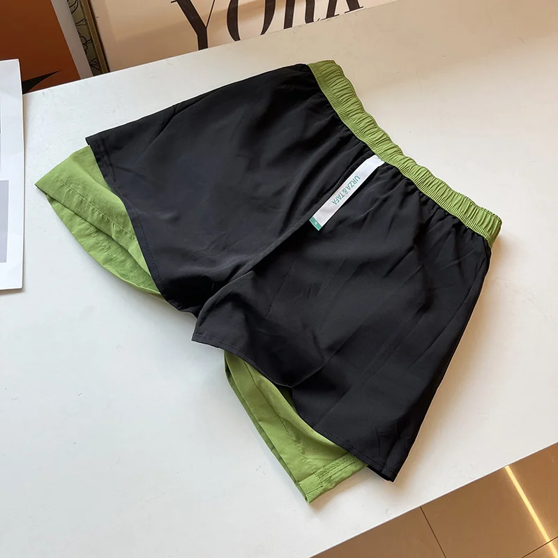 Elastic Waist Summer Skirt Women's Outdoor Quick-drying Thin Short Skirts Sports Pantskirt Vintage Have-Liner A-line Skirts 2025