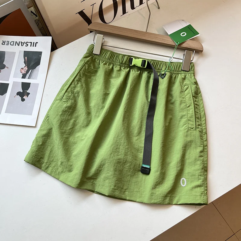 Elastic Waist Summer Skirt Women's Outdoor Quick-drying Thin Short Skirts Sports Pantskirt Vintage Have-Liner A-line Skirts 2025