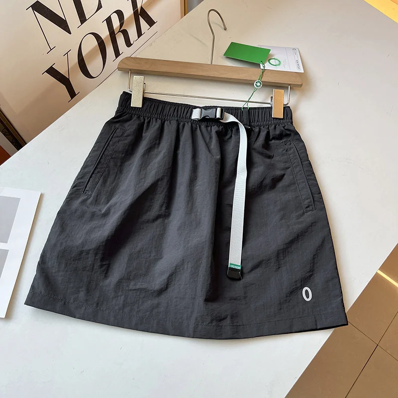 Elastic Waist Summer Skirt Women's Outdoor Quick-drying Thin Short Skirts Sports Pantskirt Vintage Have-Liner A-line Skirts 2025