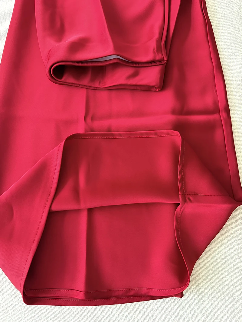 38 Colors Women's Summer Elegant Satin Long Skirts 2026 New Female Solid Color High Waist Fashion Faldas