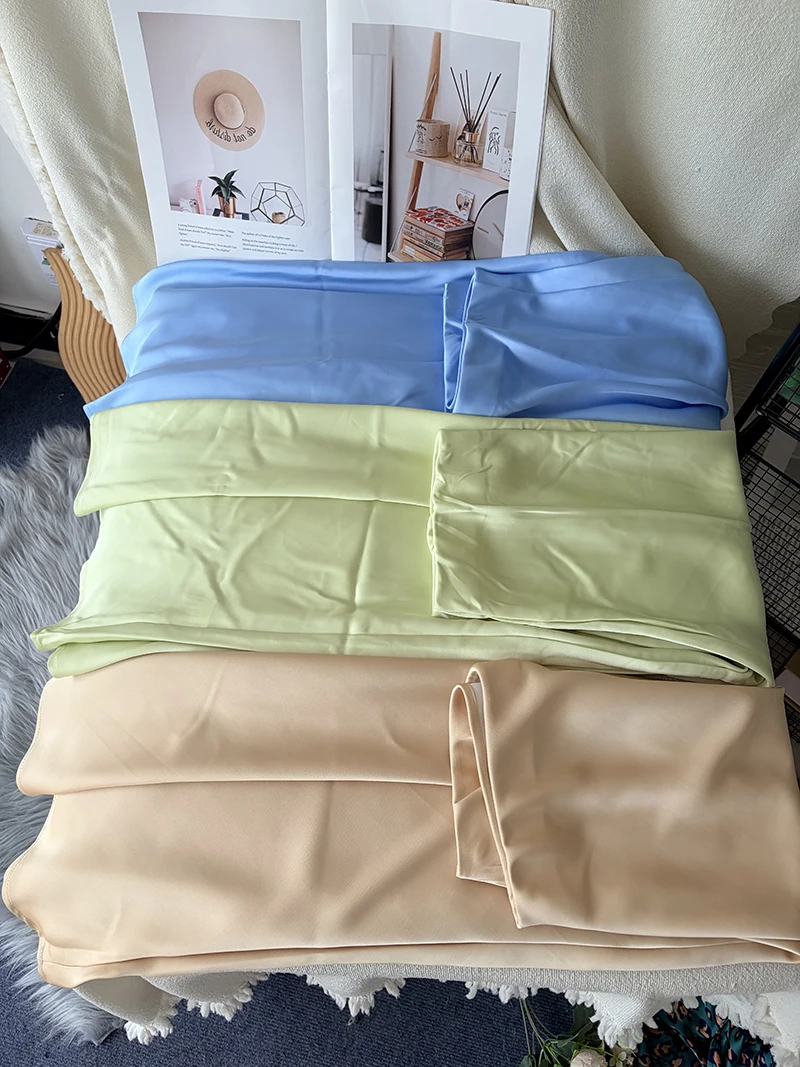 38 Colors Women's Summer Elegant Satin Long Skirts 2026 New Female Solid Color High Waist Fashion Faldas