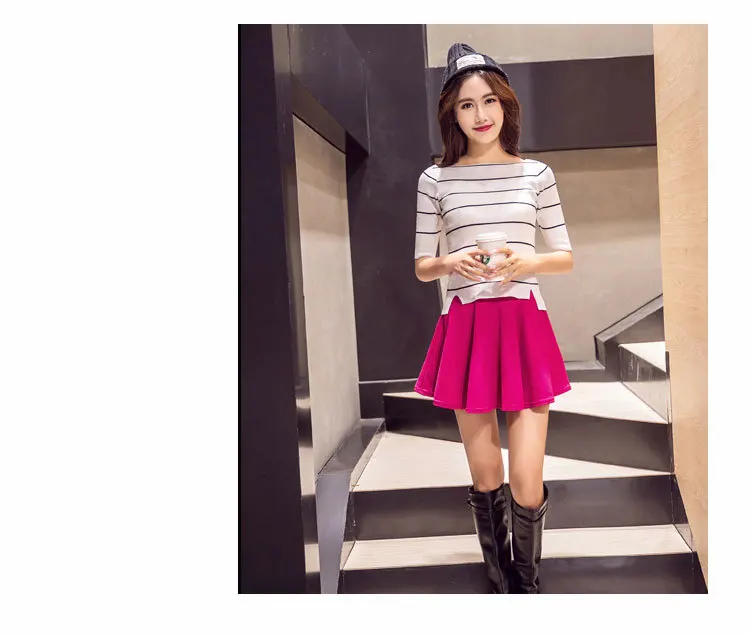 2025 New Summer Women's Style Korean Skirts Fashion Sexy Girl Mini Elastic Pleated Skirt for Female JYF Brand
