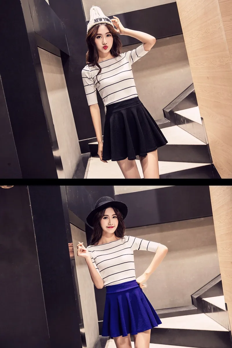 2025 New Summer Women's Style Korean Skirts Fashion Sexy Girl Mini Elastic Pleated Skirt for Female JYF Brand