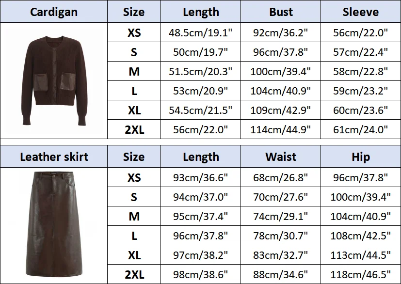 AP AW26 Women Leather Skirt and Leather Patch Cardigan Fashion Style