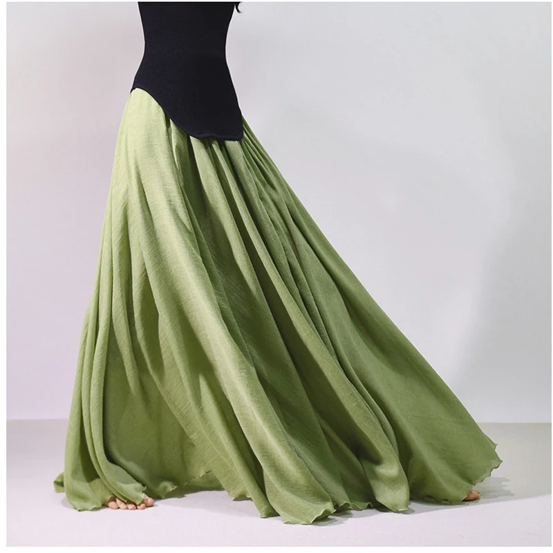2026 Women Cotton Blending Long Skirts High Waist Good Quality Women Summer Boho Maxi Skirts Brand Faldas Femme Streetwear