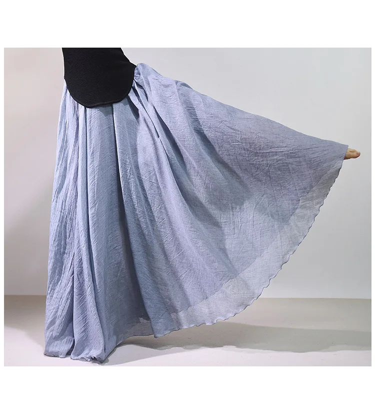 2026 Women Cotton Blending Long Skirts High Waist Good Quality Women Summer Boho Maxi Skirts Brand Faldas Femme Streetwear