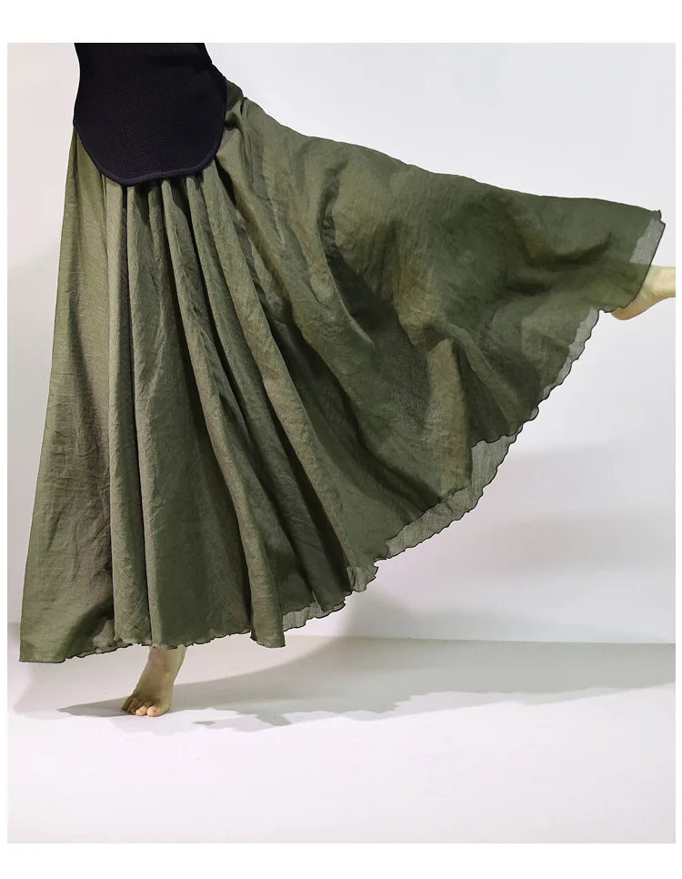 2026 Women Cotton Blending Long Skirts High Waist Good Quality Women Summer Boho Maxi Skirts Brand Faldas Femme Streetwear