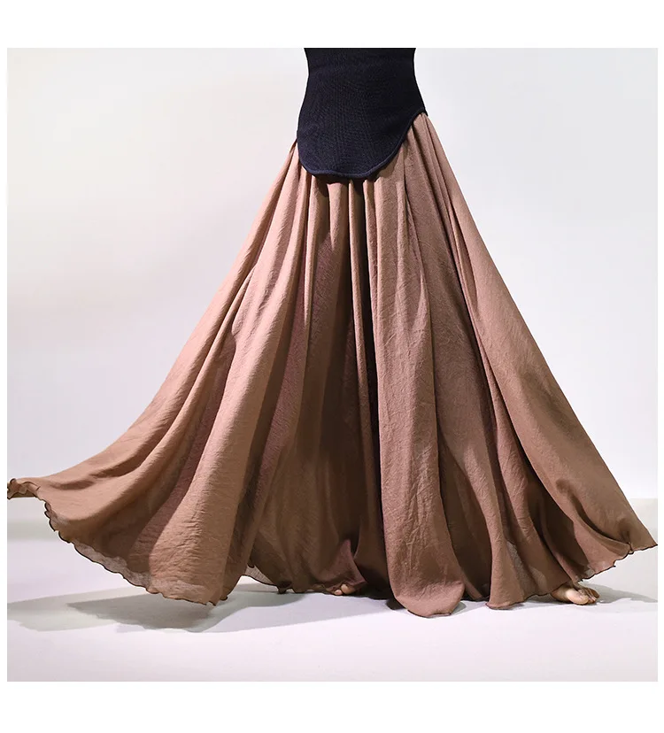 2026 Women Cotton Blending Long Skirts High Waist Good Quality Women Summer Boho Maxi Skirts Brand Faldas Femme Streetwear