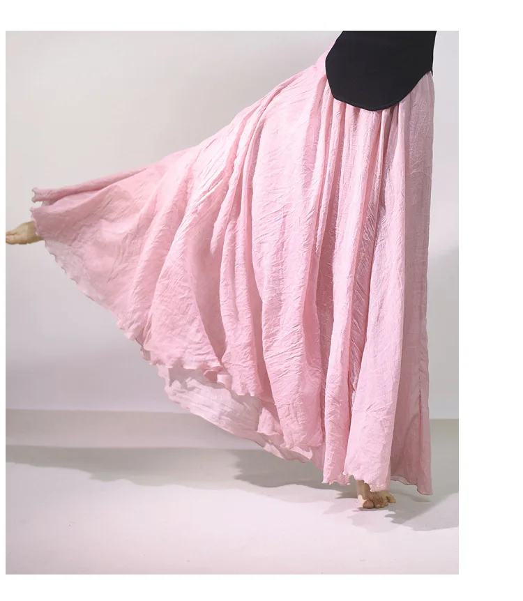 2026 Women Cotton Blending Long Skirts High Waist Good Quality Women Summer Boho Maxi Skirts Brand Faldas Femme Streetwear