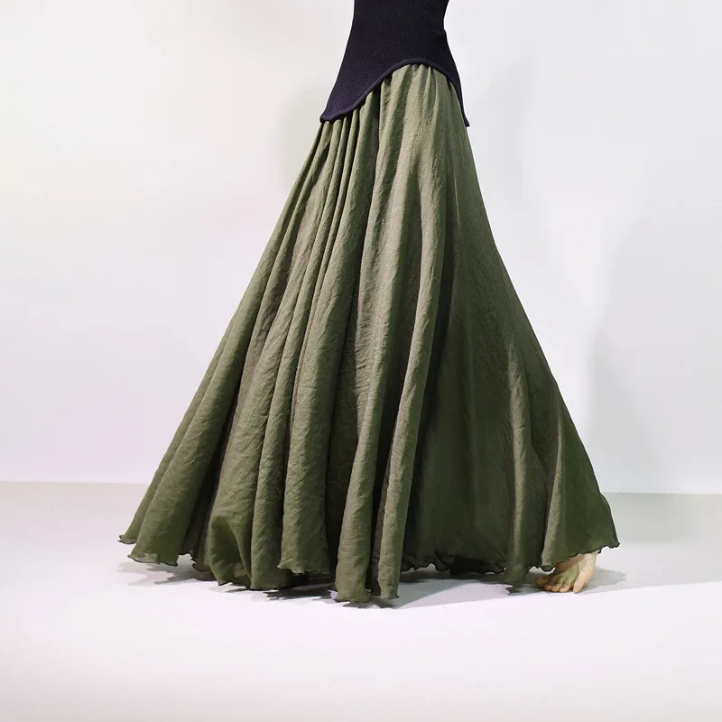 2026 Women Cotton Blending Long Skirts High Waist Good Quality Women Summer Boho Maxi Skirts Brand Faldas Femme Streetwear