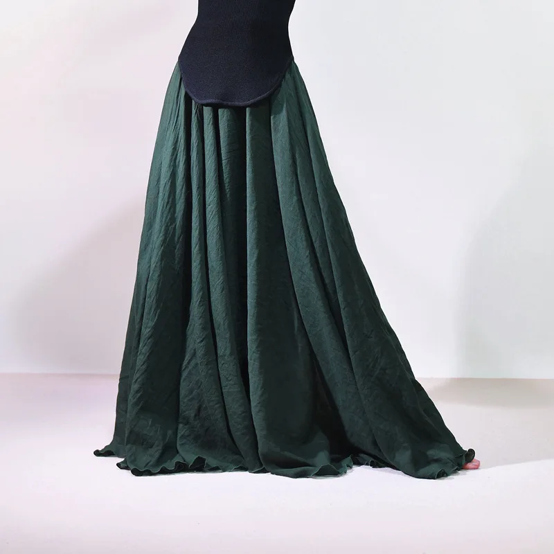 2026 Women Cotton Blending Long Skirts High Waist Good Quality Women Summer Boho Maxi Skirts Brand Faldas Femme Streetwear