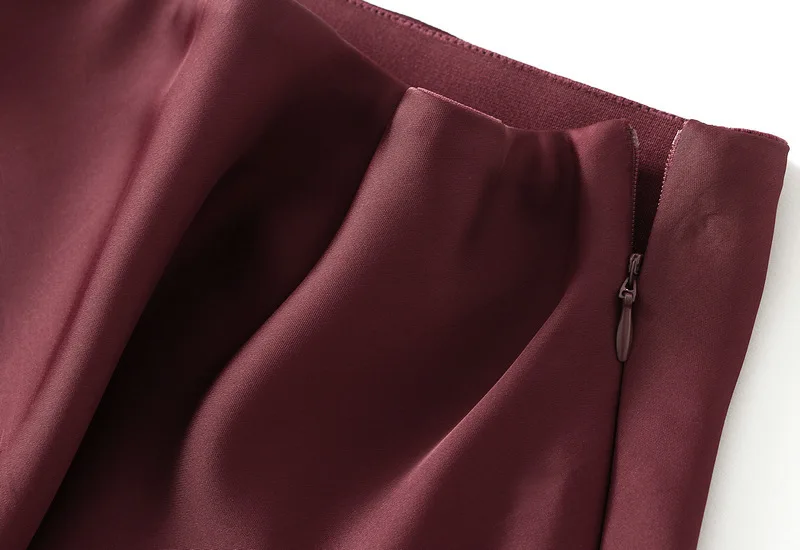 New In 2026 Women Spring Autumn Luxury Satin Long Skirts Female Elegant Office Lady High Waist Solid Color Faldas