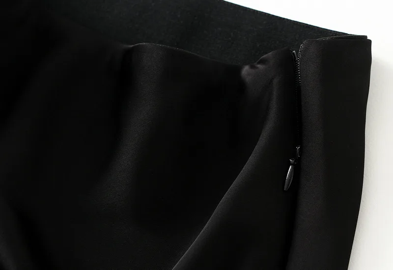 New In 2026 Women Spring Autumn Luxury Satin Long Skirts Female Elegant Office Lady High Waist Solid Color Faldas