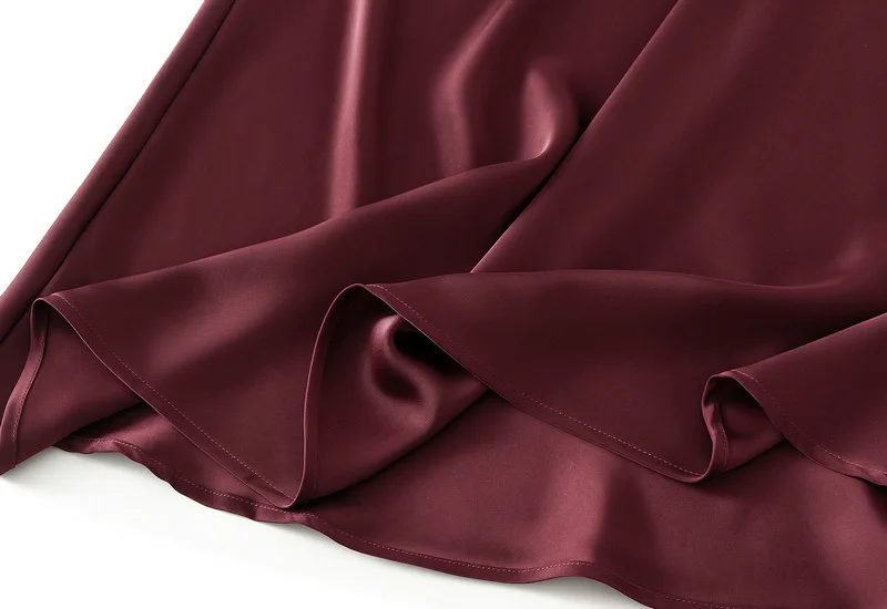 New In 2026 Women Spring Autumn Luxury Satin Long Skirts Female Elegant Office Lady High Waist Solid Color Faldas