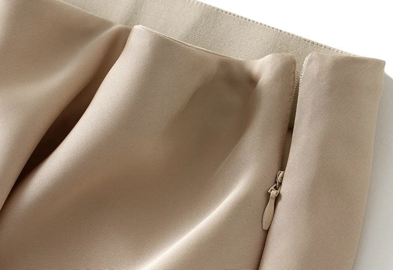 New In 2026 Women Spring Autumn Luxury Satin Long Skirts Female Elegant Office Lady High Waist Solid Color Faldas