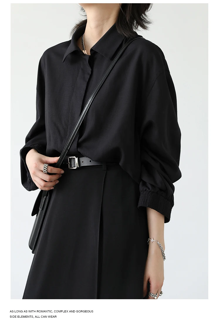 CHIC VEN Women's Skirts Loose High Waist Pleated Straight Tube Skirt Slit Black Female Clothes Office Lady Autumn Winter 2024