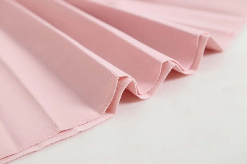 New Fashion Women's High Waist Pleated Solid Color Half Length Elastic Skirt Promotions Lady Black Pink
