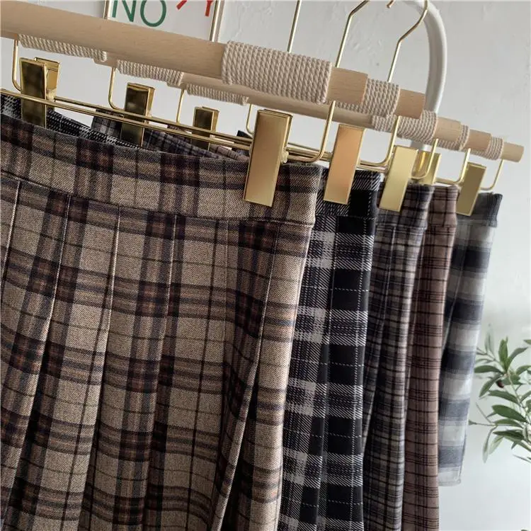 Women A-line Skirt Plaid Pleated Dress Plaid Short Skirt Y2k Vintage Vintage Streetwear Sweet Kawaii Harajuku Funky Sexy