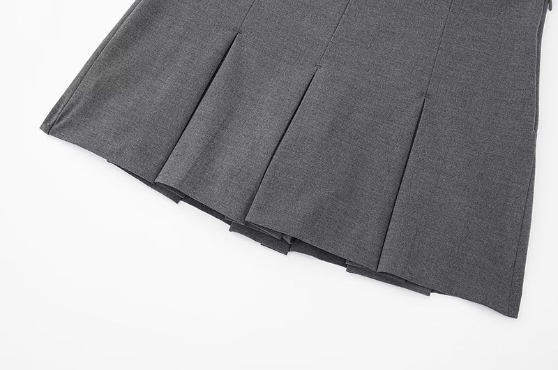 2025 New High Waisted Pleated Skirt Women Fashion Streetwear Side Zipper Mini Skirts Woman Casual All-Match Basic A-Line Skirts