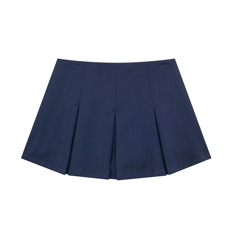 2025 New High Waisted Pleated Skirt Women Fashion Streetwear Side Zipper Mini Skirts Woman Casual All-Match Basic A-Line Skirts
