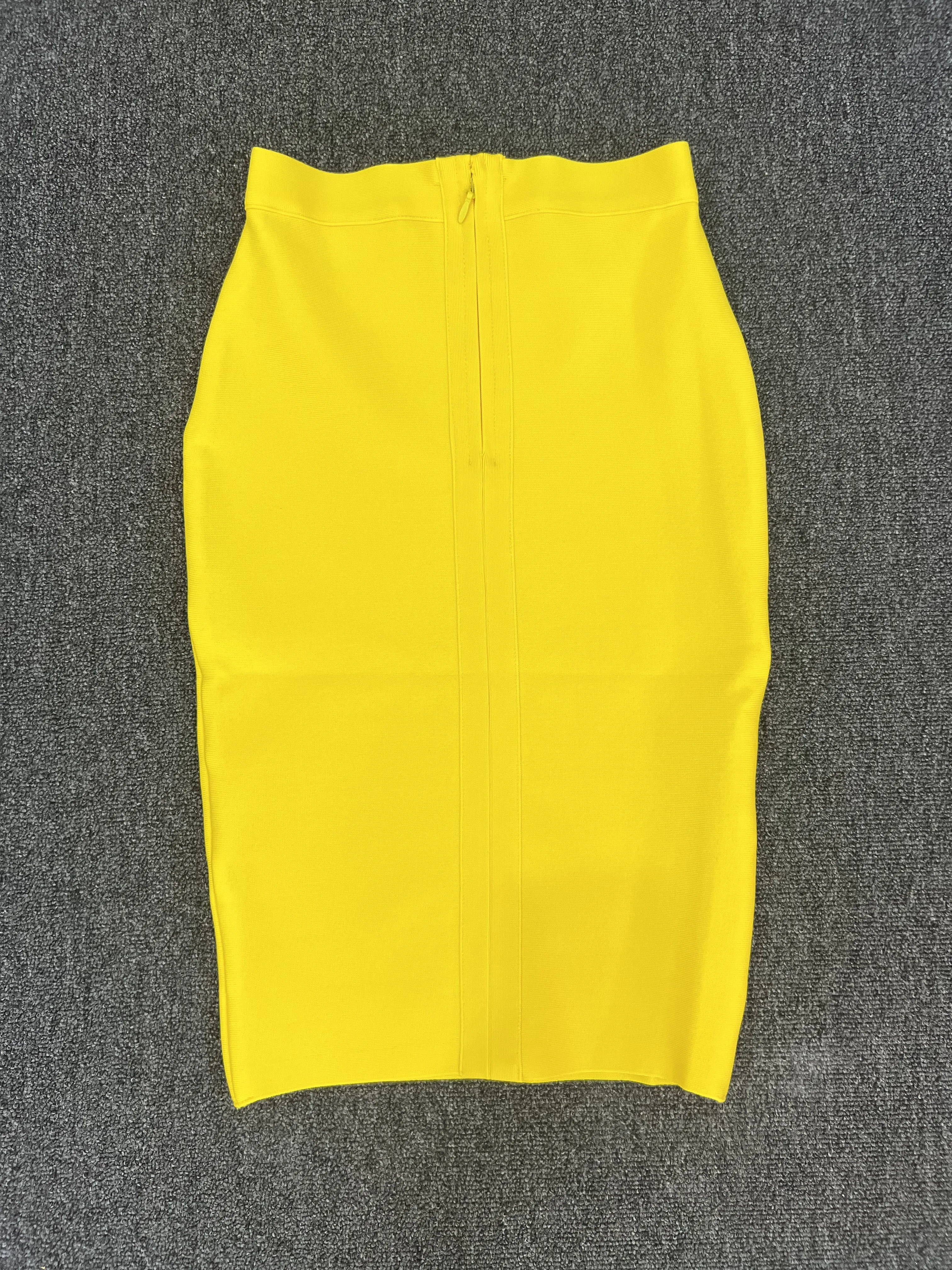 60CM Knee Length Stretch Bandage Skirts Women Candy Color Bodycon Pencil Skirt Ladies Elegant Office Business Formal XL XXL