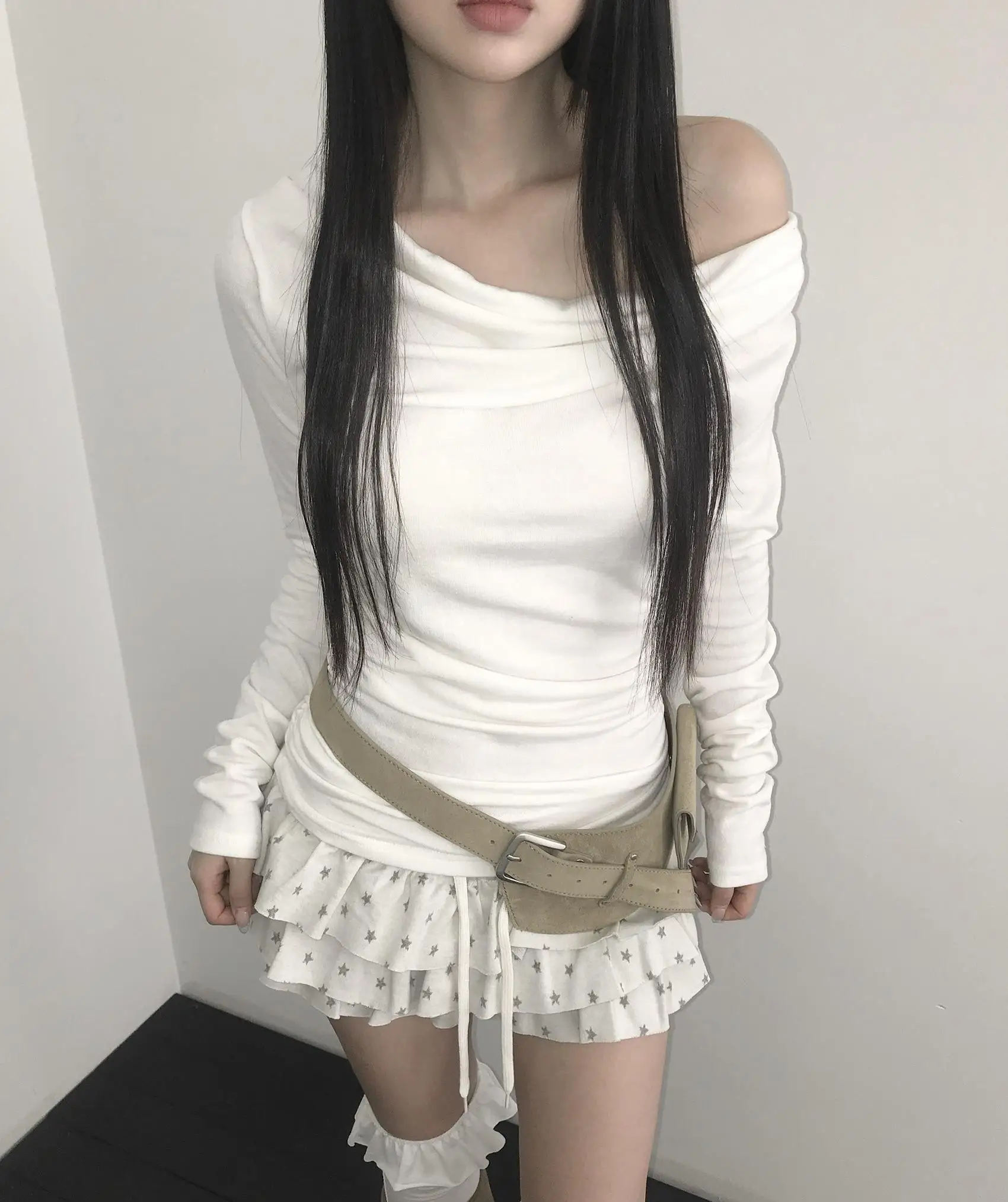 Genayooa Y2k Japanese Skirt Women Dot Mini A-line Pleated Skirts Streetwear Korean Style Irregular Skirts E-girls Short Skirt