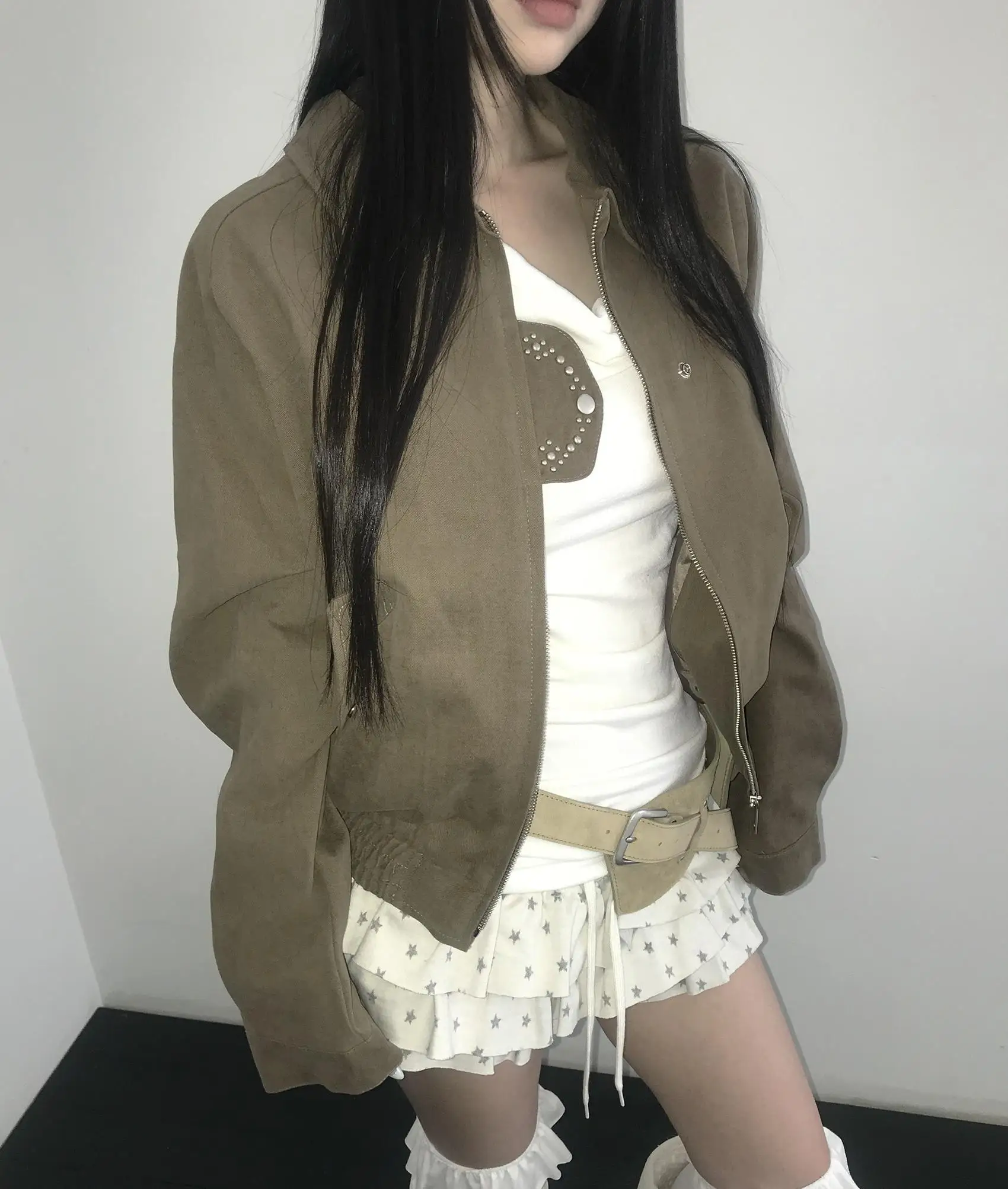 Genayooa Y2k Japanese Skirt Women Dot Mini A-line Pleated Skirts Streetwear Korean Style Irregular Skirts E-girls Short Skirt