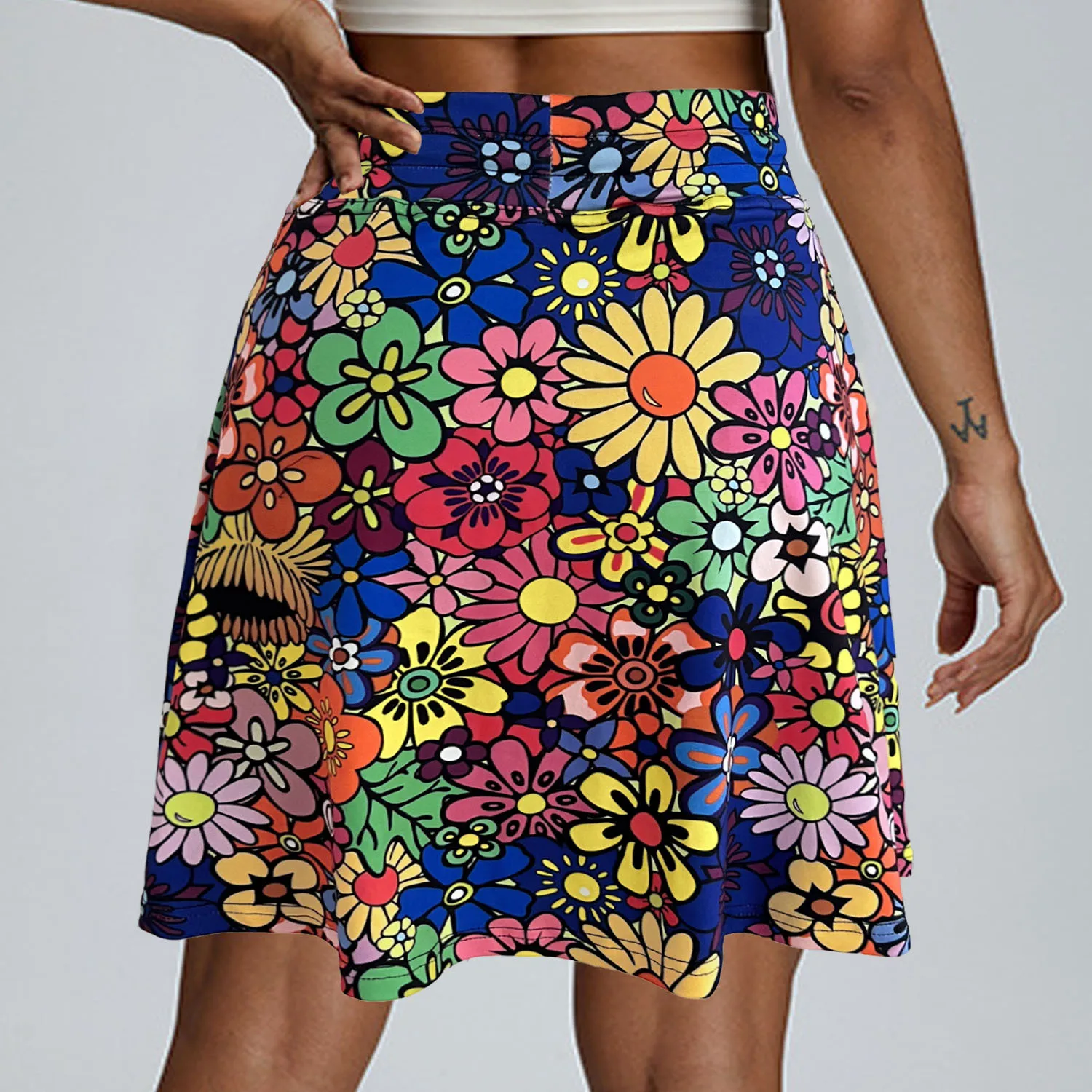 Girls' Summer Skirts Fake Two Girls' Underpants Skirts Running Outdoors Sport Skirt Pockets Fitness Casual Shorts 2025