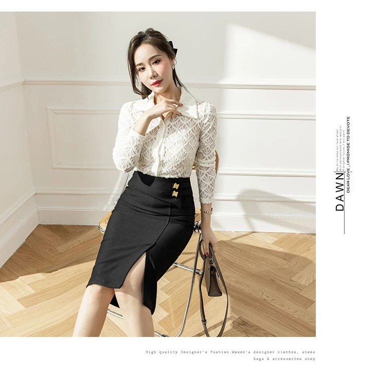 S-5XL Elastic Bodycon Office Skirts Women 2025 Fashion High Waist Black Pencil Skirt Elegant Korean Style Sexy Red Midi Skirt